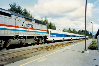 Amtrak Cascades Train 753, Mt. Adams. Led by Amtrak 243.