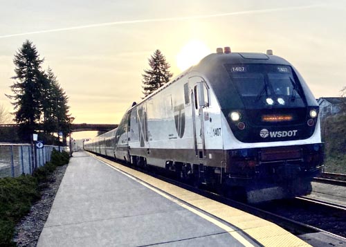 Amtrak Cascades at Olympia-Lacey; March 2020