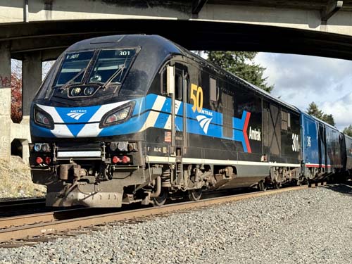 Amtrak Coast Starlight 50th Anniversary Siemens Charger, November 2025